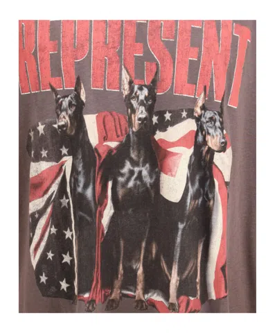 Represent Graphic Crew Neck T-shirt Short Sleeves In Multi