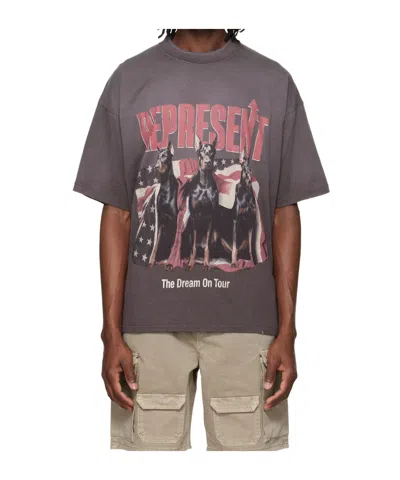 Represent Graphic Crew Neck T-shirt Short Sleeves In Multi