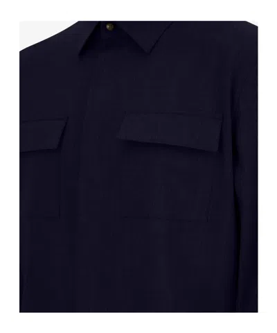 Herno Flap-pocket Shirt In Black
