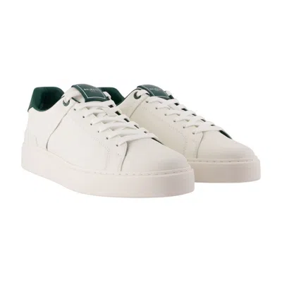 Balmain B-court Smooth Leather Trainers In White
