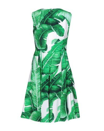Shop Dolce & Gabbana Woman Mini Dress Green Size 2 Viscose