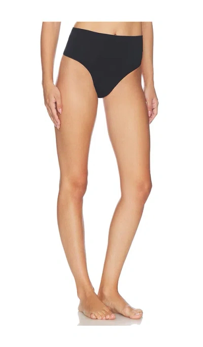 Spanx Shape Extraordinary Cotton Thong In Black