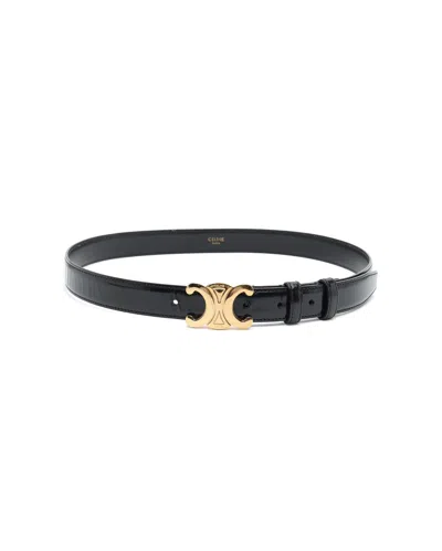 Celine Céline Triomphe Belt Size 75 In Black