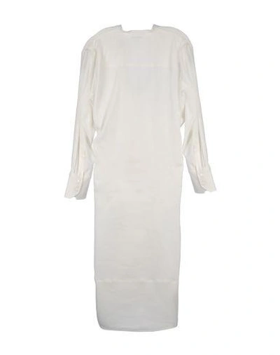 Shop Helmut Lang 3/4 Length Dresses In White