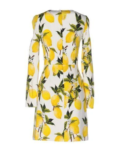 Shop Dolce & Gabbana Short Dresses In Yellow