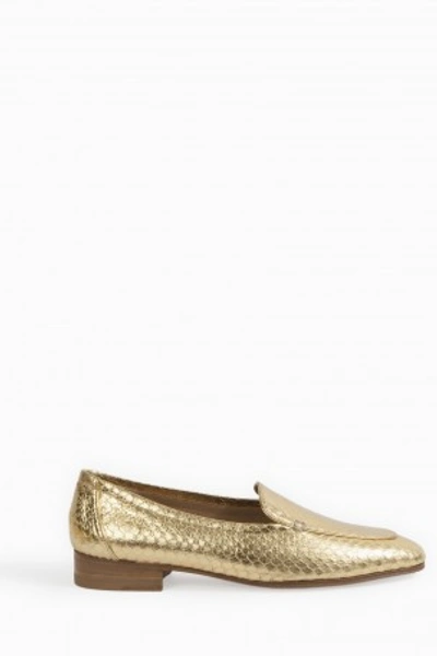 Shop The Row Adam Watersnake Loafers In Gold