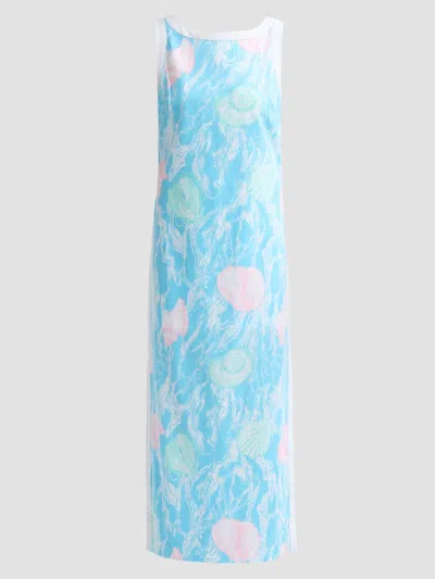 Lilly Pulitzer Eleanora Maxi Shift Romper In Blue