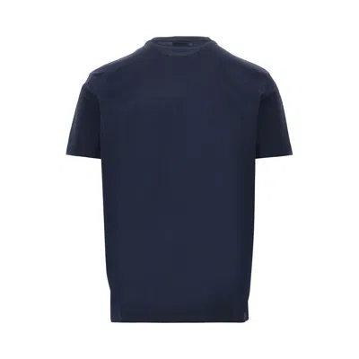 Ea7 Lux Identity Cotton T-shirt In Blue