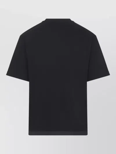 Prada Mens Black Re-nylon Logo-plaque Cotton-jersey T-shirt Xxl In Black
