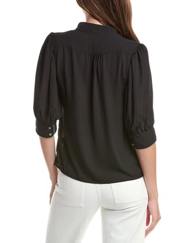 Cece Pearce Puff Sleeve Top In Black