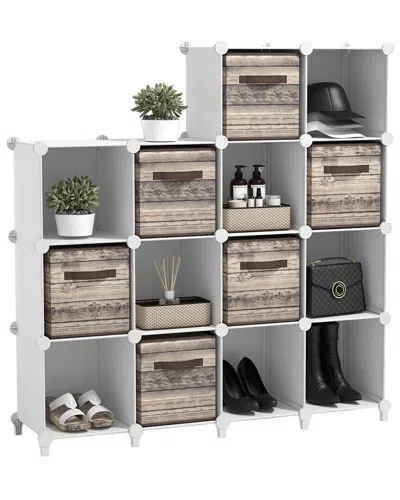 Sorbus Set Of 14 Cube Storage Organizers In White