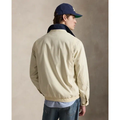 Polo Ralph Lauren Mens Khaki Uniform Bi-swing Brand-embroidered Regular-fit Woven Windbreaker Jacket Xxl In Gray