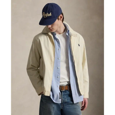 Polo Ralph Lauren Mens Khaki Uniform Bi-swing Brand-embroidered Regular-fit Woven Windbreaker Jacket Xxl In Gray