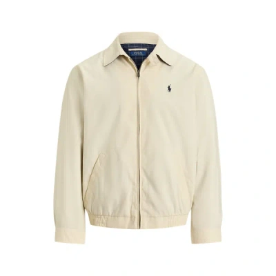 Polo Ralph Lauren Mens Khaki Uniform Bi-swing Brand-embroidered Regular-fit Woven Windbreaker Jacket Xxl In Gray
