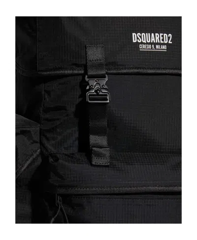 Dsquared2 Big Logo-print Backpack In Black
