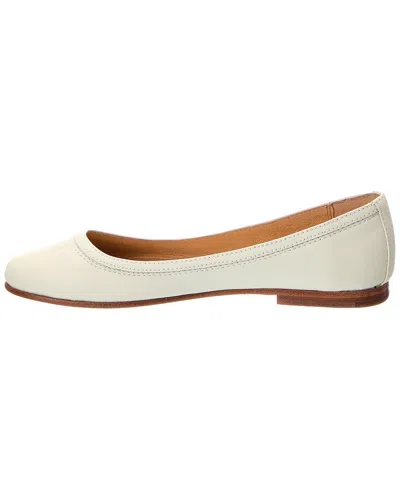 Frye Carson Leather Ballet Flat In White