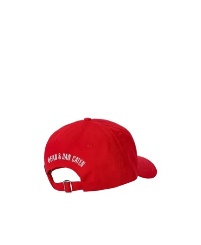 Dsquared2 Logo-patch Cotton Cap In Red