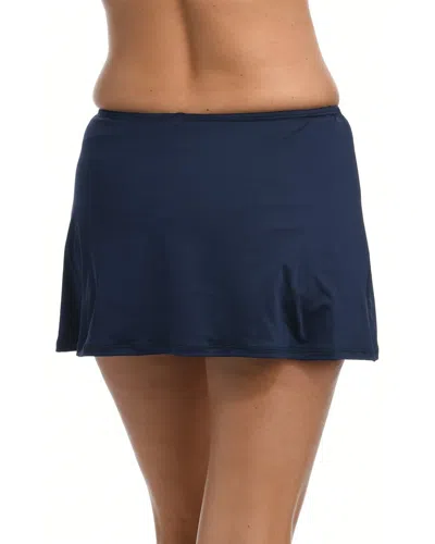 24th & Ocean 24th And Ocean Solid Skirted Pant In Blue