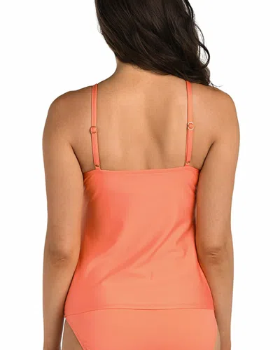 24th & Ocean 24th And Ocean Solid Tankini Top In Orange