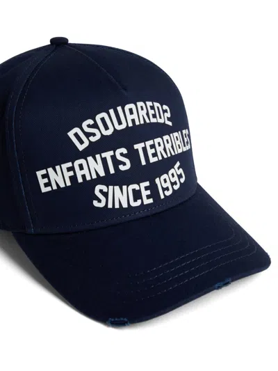 Dsquared2 Logo Patch Baseball Cap In Black