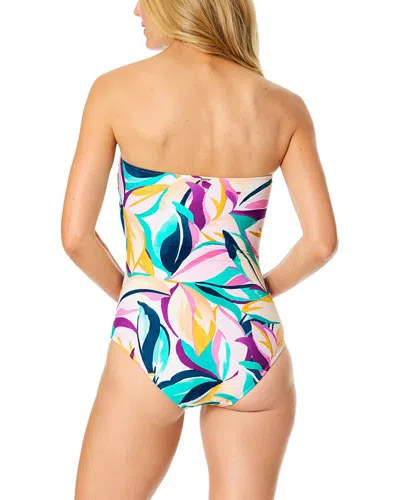 Anne Cole Twist Front Strapless One-piece In Multi