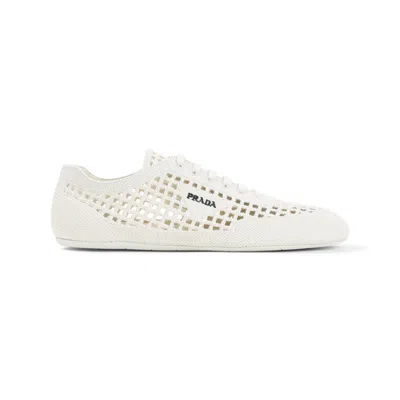 Prada White Logo Sneakers In Multi