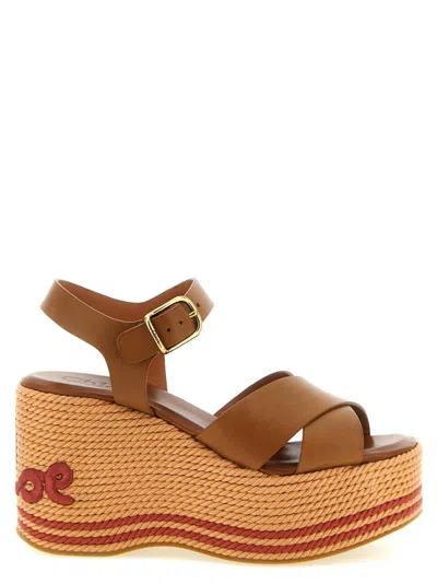 Chloé Elegant Sandal With 10.5 Cm Heel Height For Women In Brown