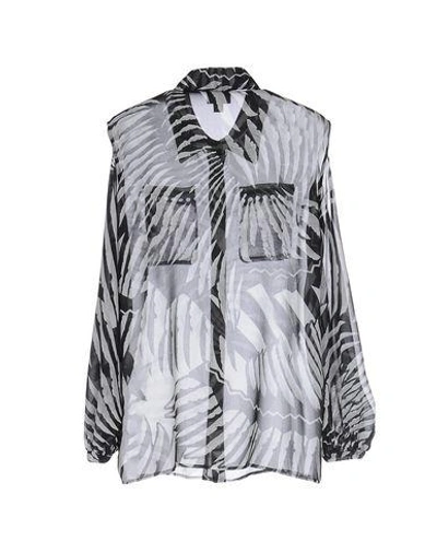 Shop Just Cavalli Patterned Shirts & Blouses In Black