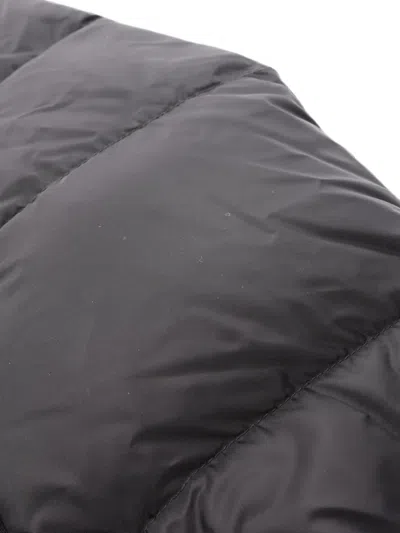 Pre-owned Prada 2010s Triangle Logo Hooded Down Jacket In Black