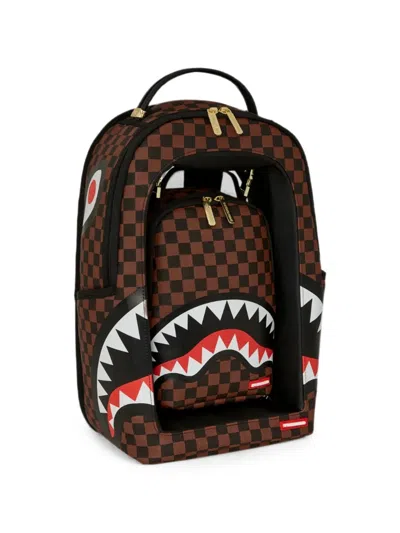 Sprayground Checkered Backpack In Brown