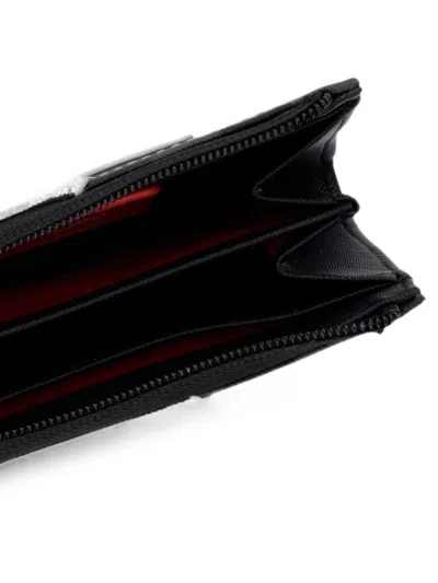Sprayground Shark Check-pattern Wallet In Black