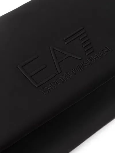 Ea7 Logo-embossed Make-up Bag In Black