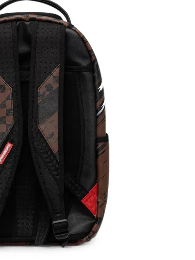 Sprayground Shark-print Checkered Backpack In Multi