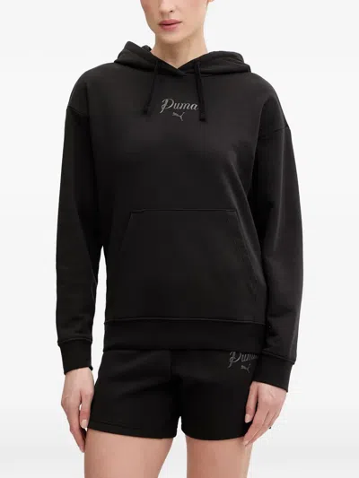 Puma Essentials Script Hoodie In Black