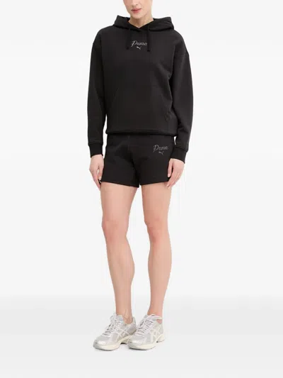 Puma Essentials Script Hoodie In Black