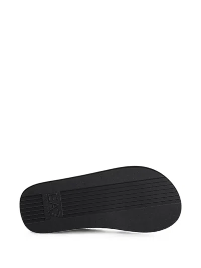 Ea7 Logo-print Flip-flops In Black