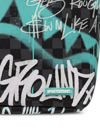 Sprayground Shark Graffiti-print Backpack In Multi
