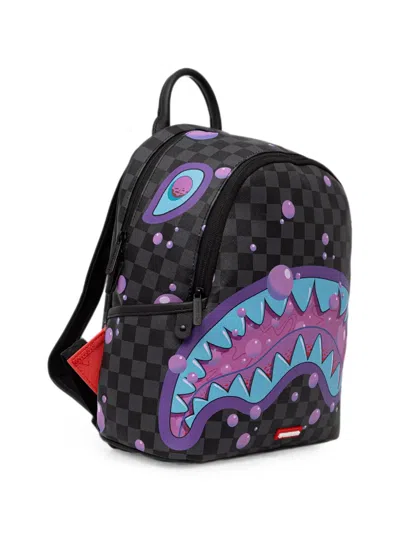 Sprayground Shark Mouth Checkered Backpack In Multi
