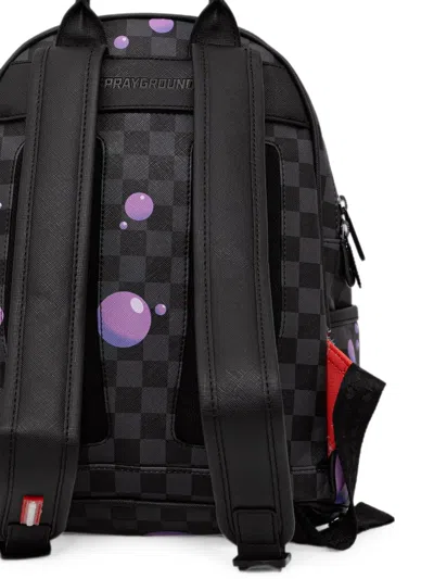 Sprayground Shark Mouth Checkered Backpack In Multi