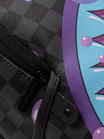 Sprayground Shark Mouth Checkered Backpack In Multi