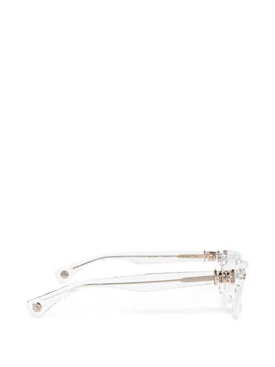 Chrome Hearts Rectangle-frame Glasses In White