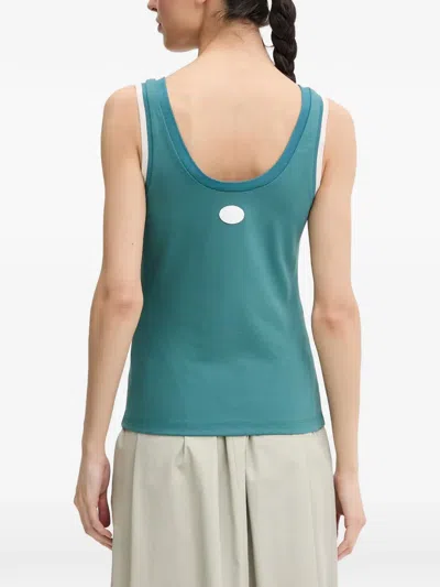 Ea7 Layered-effect Top In Blue