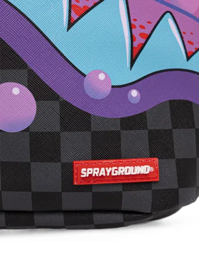 Sprayground Check-pattern Shark-mouth Backpack In Black