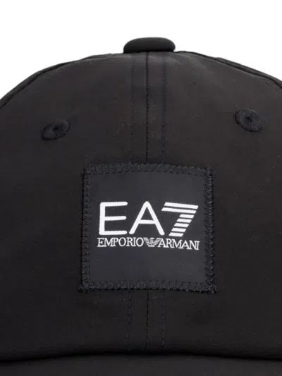 Ea7 Logo-patch Baseball Cap In Burgundy