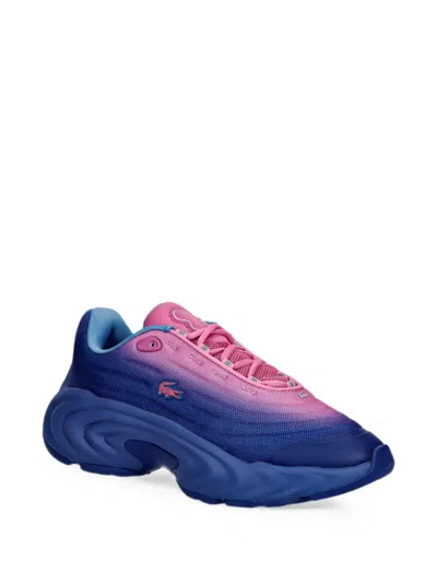 Lacoste Spinor Gradient-effect Logo-patch Sneakers In Blue