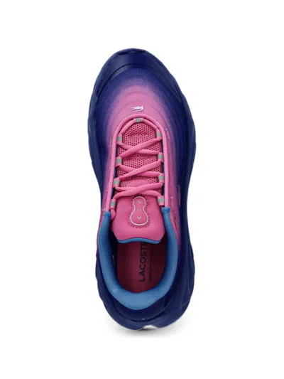 Lacoste Spinor Gradient-effect Logo-patch Sneakers In Blue