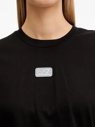 Ea7 Logo-patch T-shirt In Black