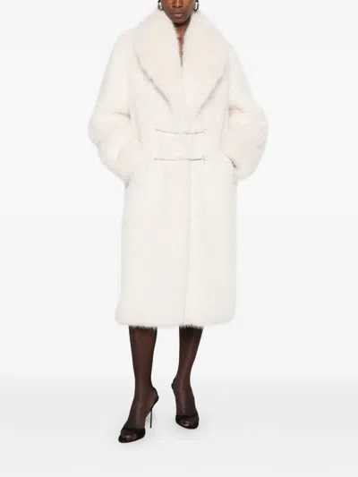 Dondup Chain-embellished Coat In White