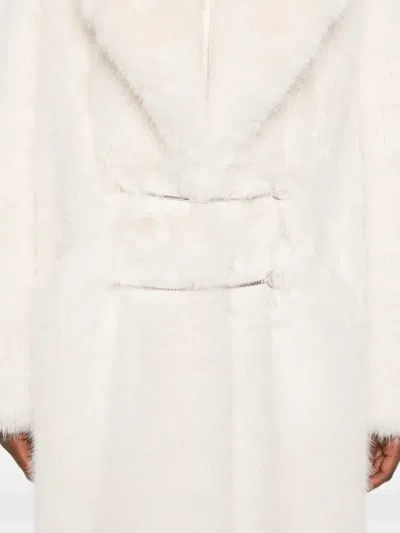 Dondup Chain-embellished Coat In White