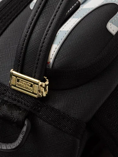 Sprayground Shadow Drips Check-pattern Backpack In Black